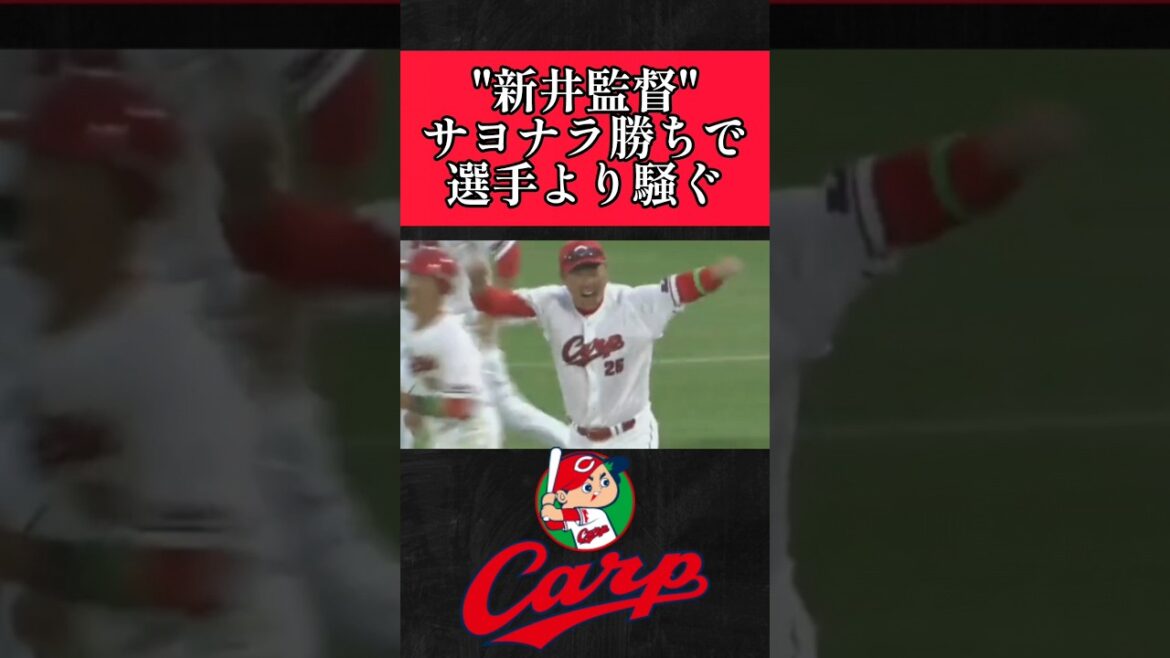 【広島】"新井監督"サヨナラ勝ちで大騒ぎ！ #広島東洋カープ #新井貴浩  #shorts