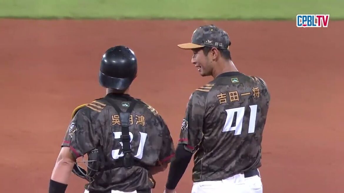 09/04 中信 VS 台鋼 九局上，台鋼派出守護神吉田一将關門，他也展現好控球，三球三振張仁瑋，並接續拿到兩出局，比賽結束