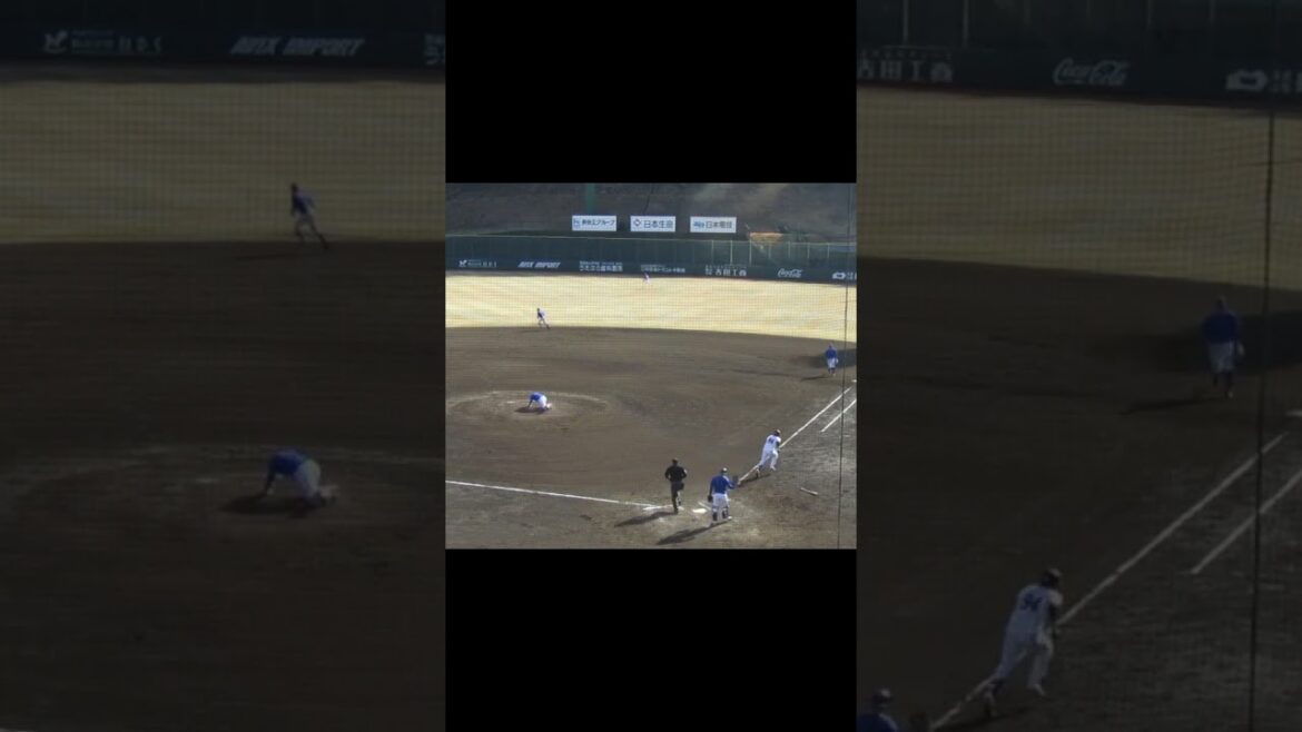 喜多隆介のセンター前ヒット 上茶谷ビビる　2024年3月13日 春季教育リーグ読売ジャイアンツ対 横浜DeNAベイスターズ