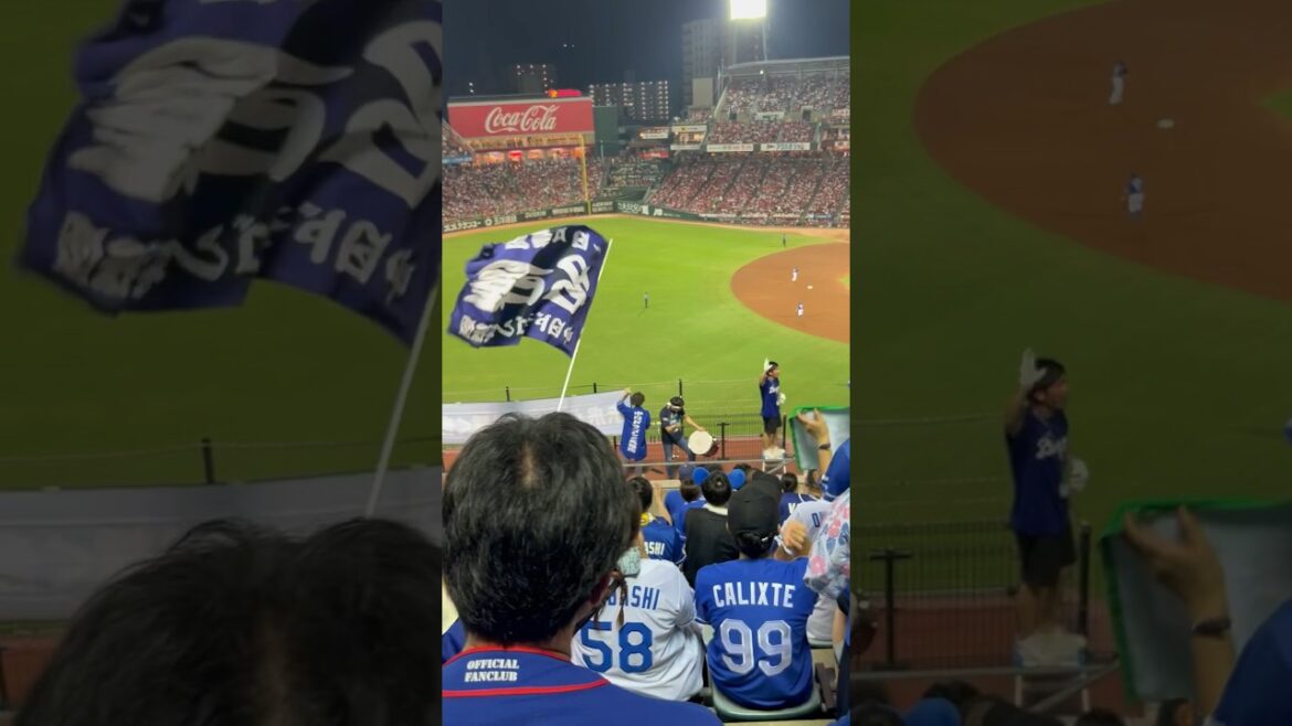 広島💫がんばれ✨祖父江2024.8.3広島戦1-4逆転負け😰マツダスタジアム・ビジターパフォーマンス席 中日応援 #中日 #ドラゴンズ　#広島カープ