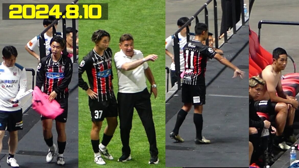 この後チーム救う田中克幸IN➡︎青木亮太が交代に悔しさあらわ😣 北海道コンサドーレ札幌🆚アビスパ福岡2024.8.10J1🏟大和ハウスプレミストドーム