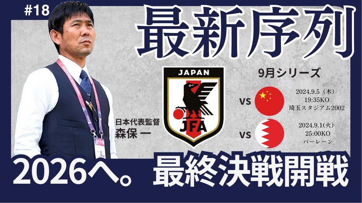 【森保ジャパン/最新序列】2026へ向けた、最終決戦が9月開幕！予想スタメンと現状のベストメンバーはこれだ！かつての傾向から読み解く最新序列。