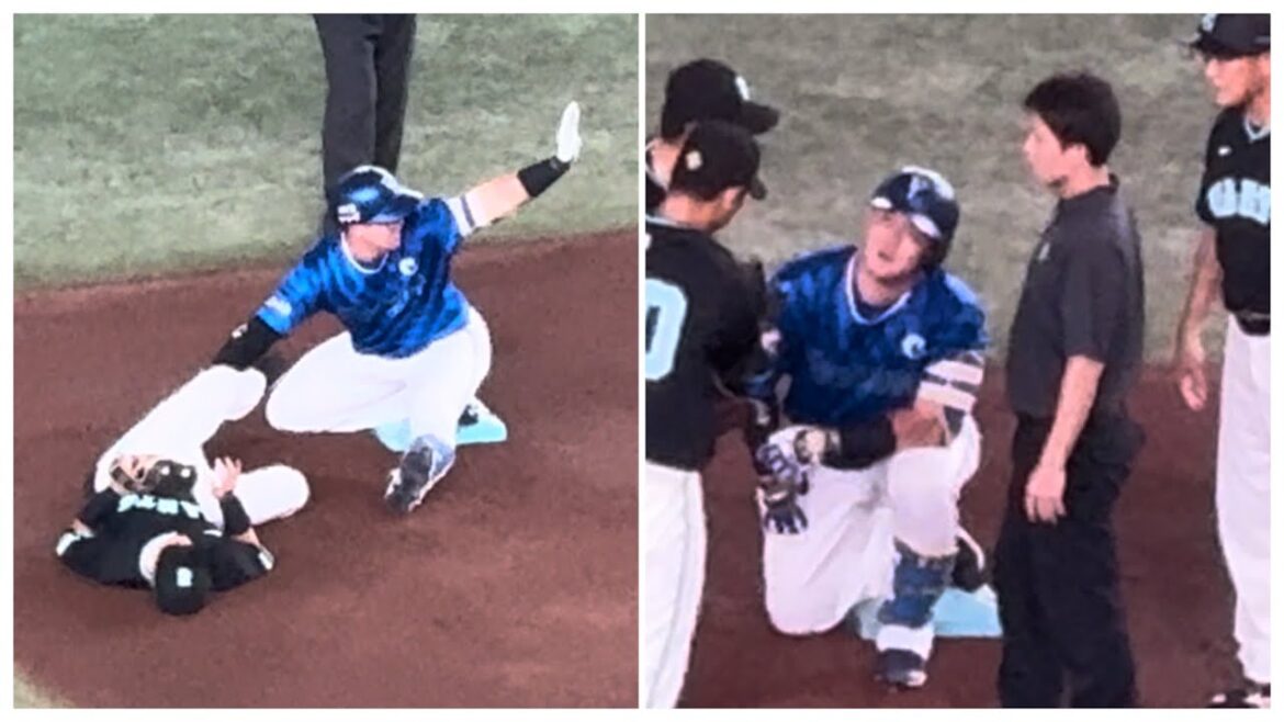 【牧秀悟】塁上で交錯した吉川尚輝を気遣い敵陣ベンチのトレーナーにアピールフェアプレースポーツマンシップ横浜DeNAベイスターズ2024年9月8日読売ジャイアンツ巨人軍ティファニーTiffany