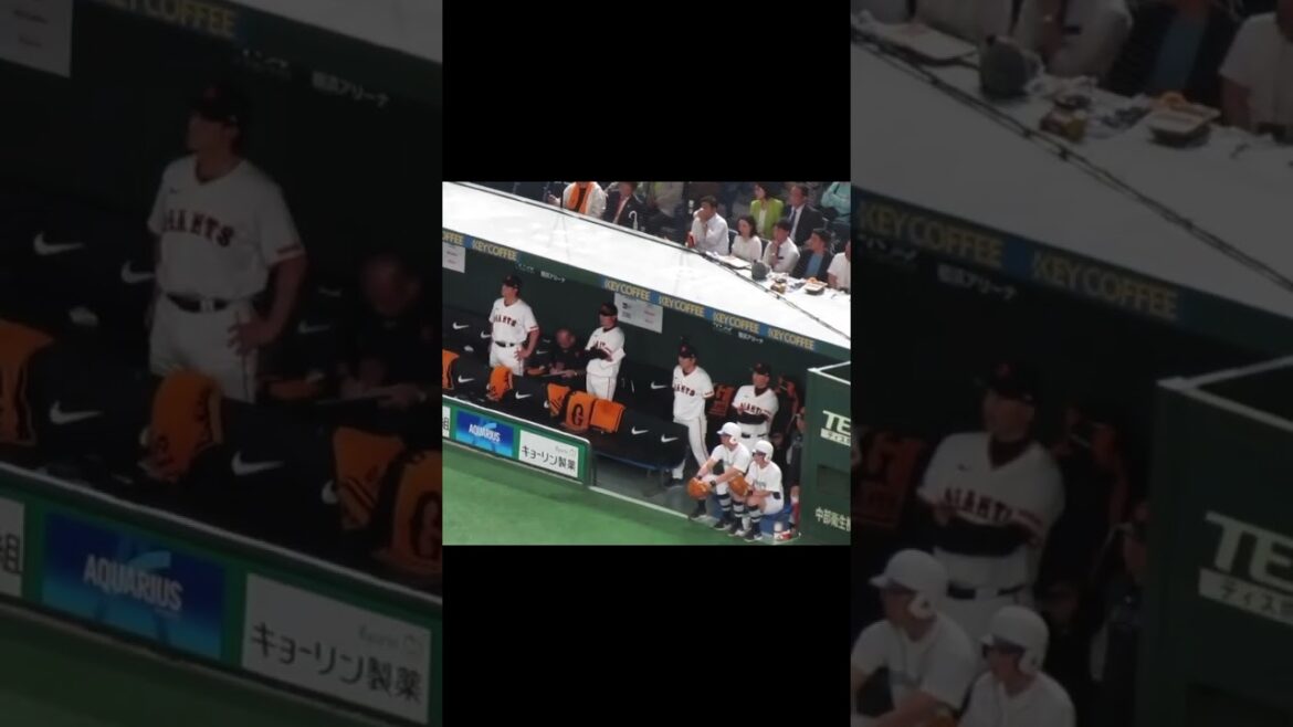 ピンチの時 小林誠司に話しかけたりする亀井コーチ（読売ジャイアンツ対 中日ドラゴンズ2024年4月24日）