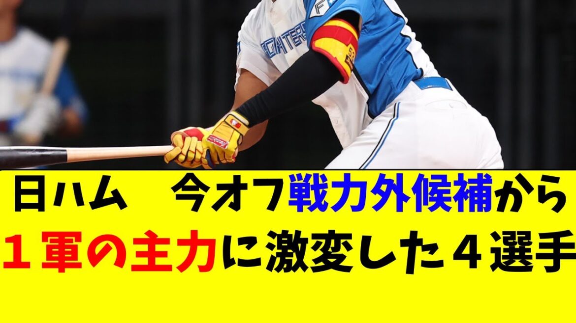 【日ハム】戦力外候補から、一気に主力に成り上がった４選手