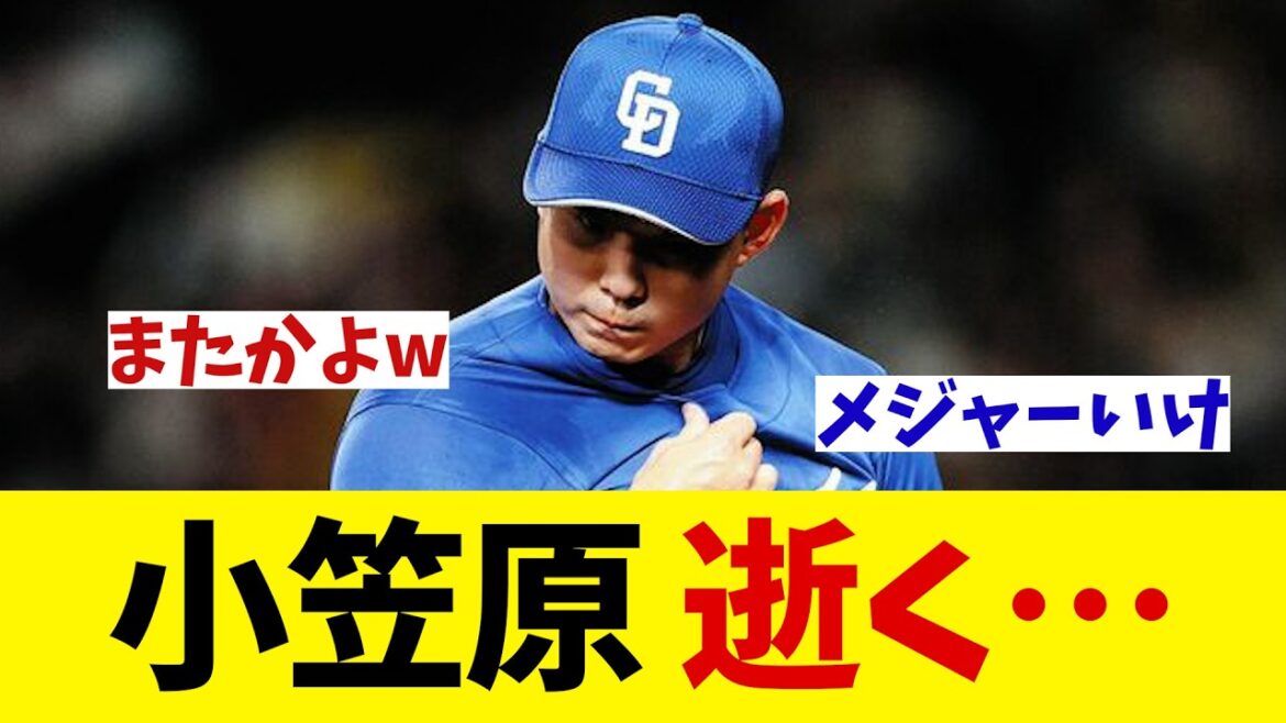 中日・小笠原慎之介　逝く・・・【野球情報】【2ch 5ch】【なんJ なんG反応】【野球スレ】