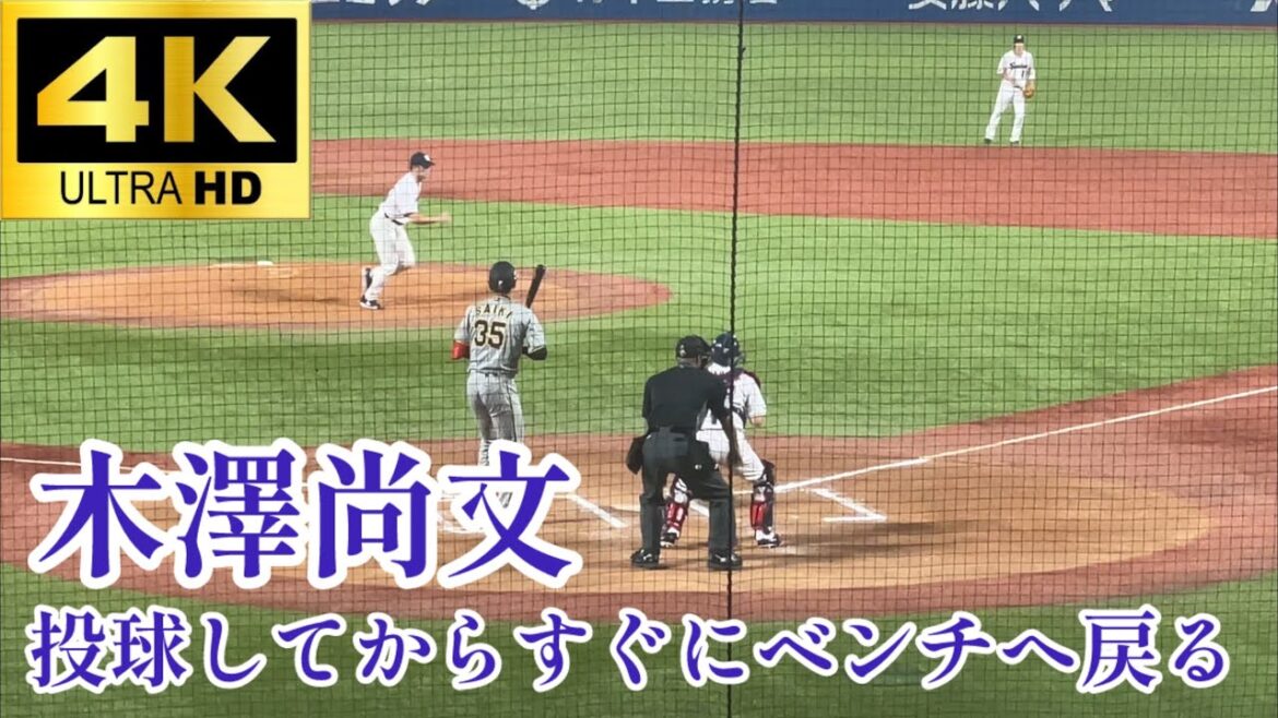 【確信歩き】木澤尚文 三振と分かっていたと言わんばかりに素早く帰る 東京ヤクルトスワローズ 阪神タイガース 2024.9/7