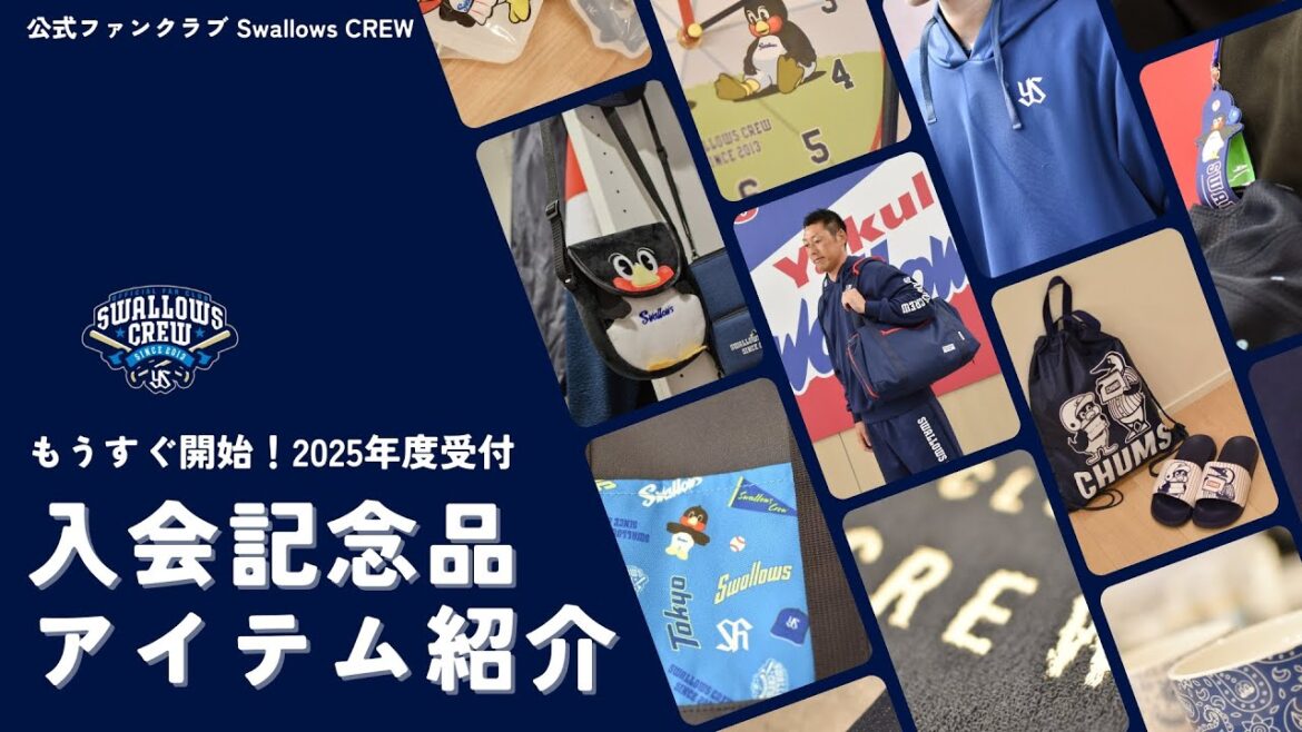 SWALLOWS CREW 2025 入会記念品紹介！東京ヤクルトスワローズ 公式ファンクラブ