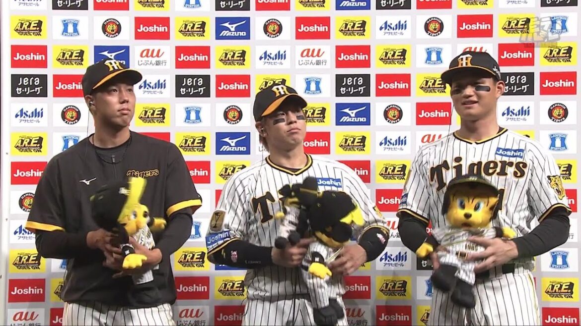 【#青柳晃洋 選手、#梅野隆太郎 選手、#森下翔太 選手のヒーローインタビュー、#岡田彰布 監督インタビュー】9月10日(火) 阪神vsDeNA（甲子園）