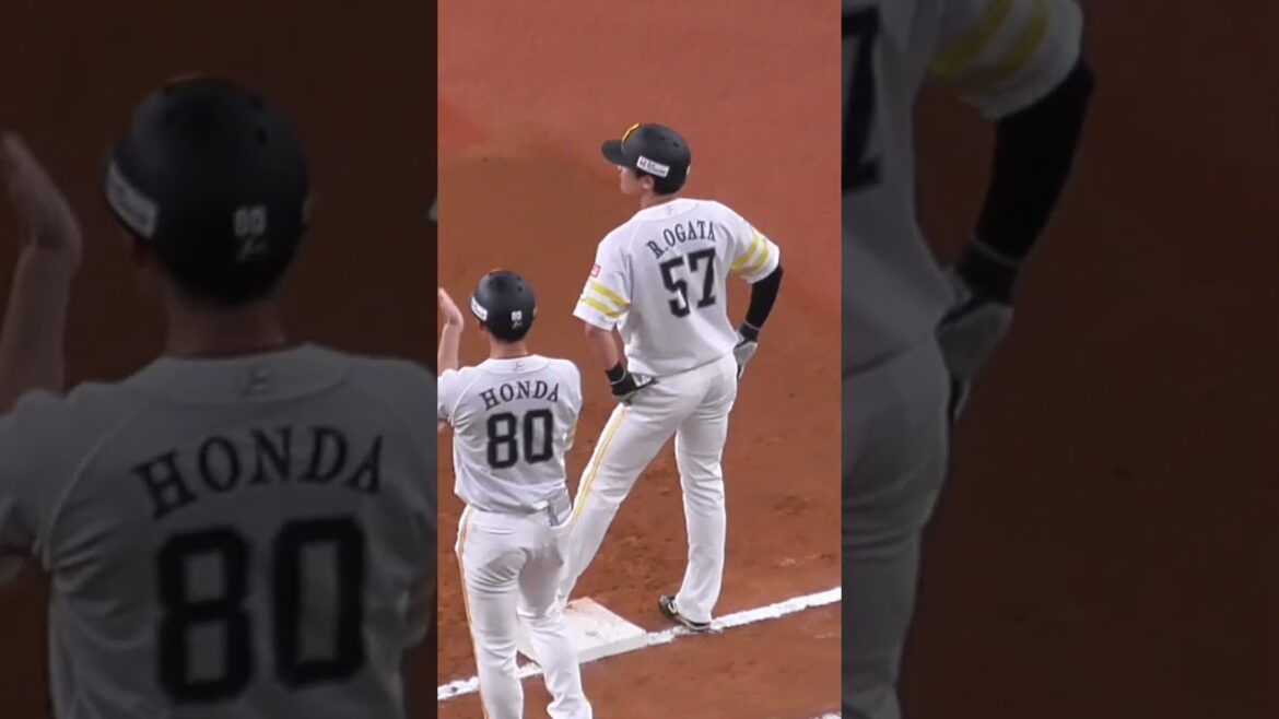 ファーストランナー周東に代わりまして 緒方 理貢　#福岡ソフトバンクホークス #育成三銃士  #shorts