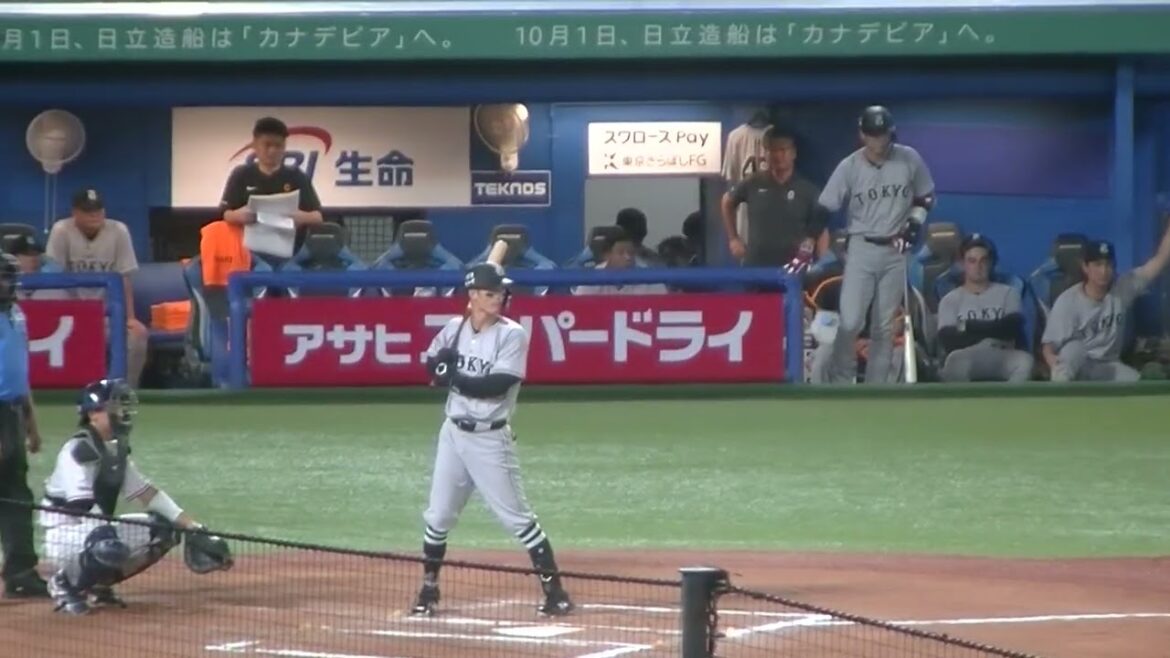 三振に倒れる若林楽人と巨人ベンチ（ ヤクルトスワローズ対 読売ジャイアンツ 2024年8月27日）