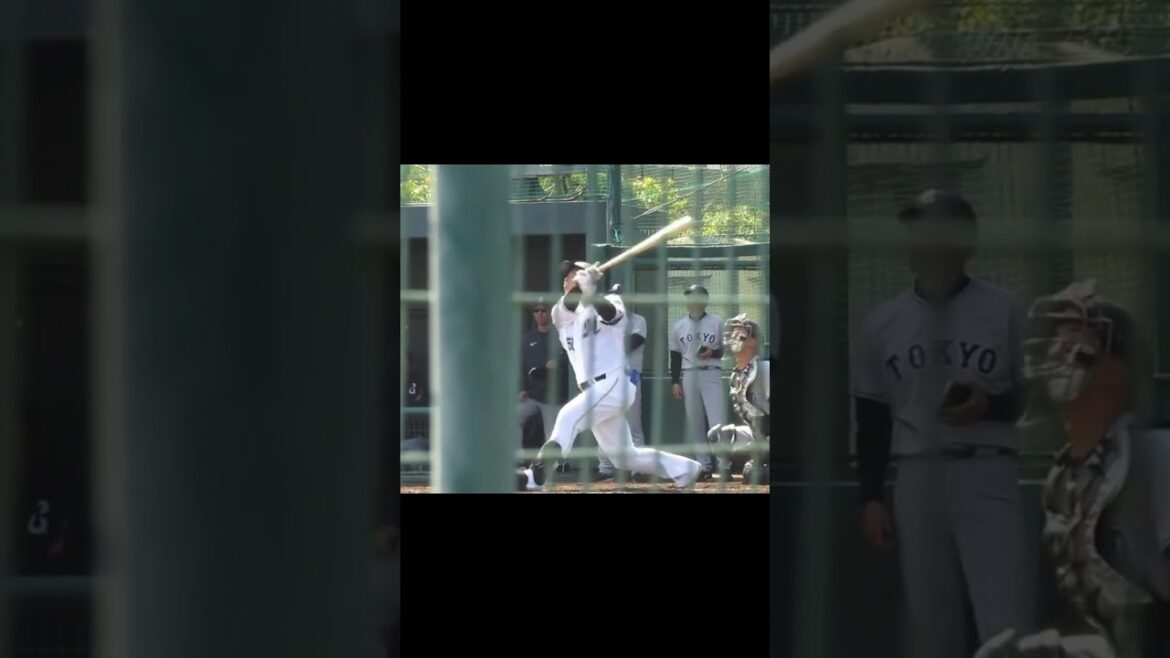 マリーンズ 愛斗のバッティングフォーム［千葉ロッテマリーンズ2軍 対 読売ジャイアンツ3軍 2024年3月14日］ #プロ野球 #野球 #バッティングフォーム