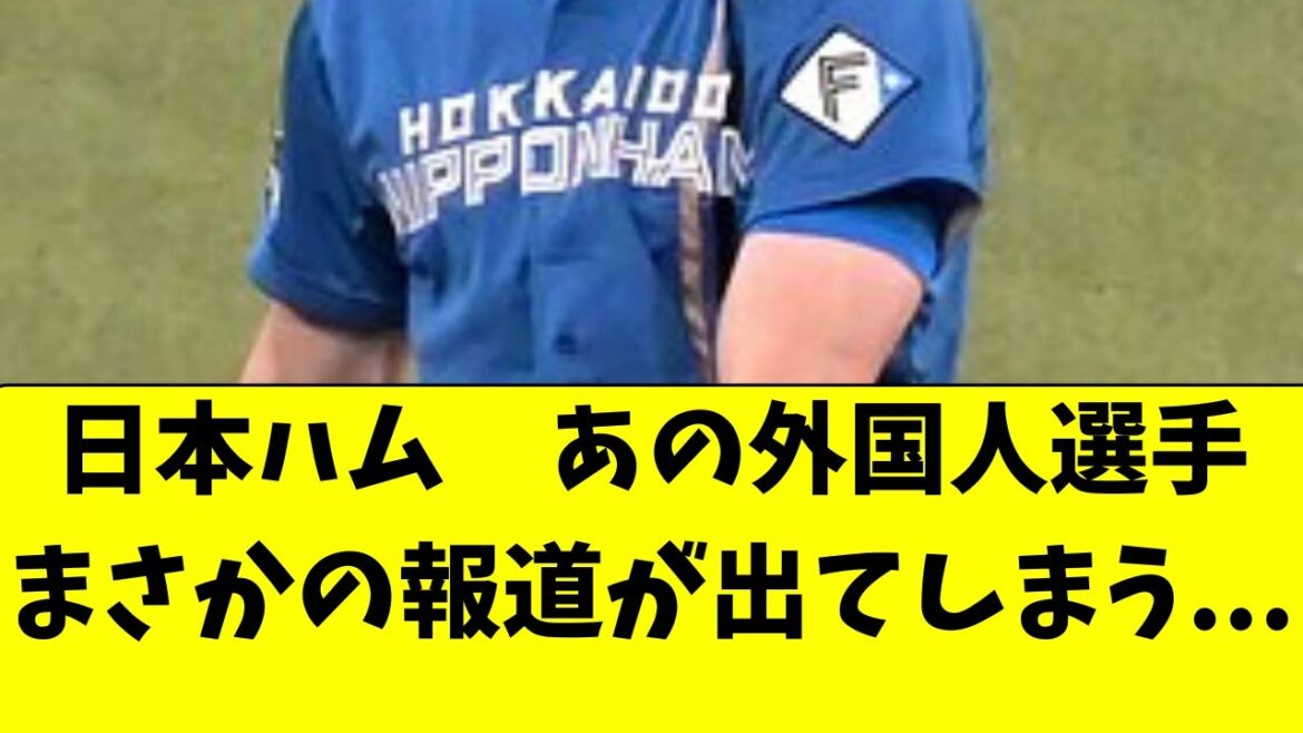 【日ハム】あの外国人選手に関して、驚きの報道が出てしまう