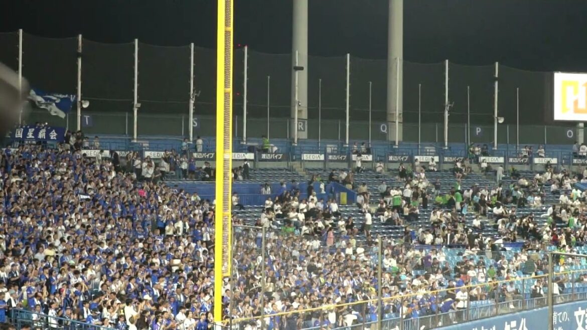 横浜DeNAベイスターズ　勝利テーマ(横浜市歌)winning in明治神宮球場　2024 8-23