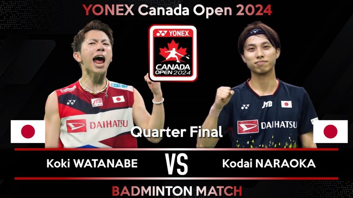 Koki WATANABE (JPN) vs Kodai NARAOKA (JPN) | Canada Open 2024 Badminton Koki WATANABE (JPN) vs Kodai NARAOKA (JPN) | Canada Open 2024 Badminton