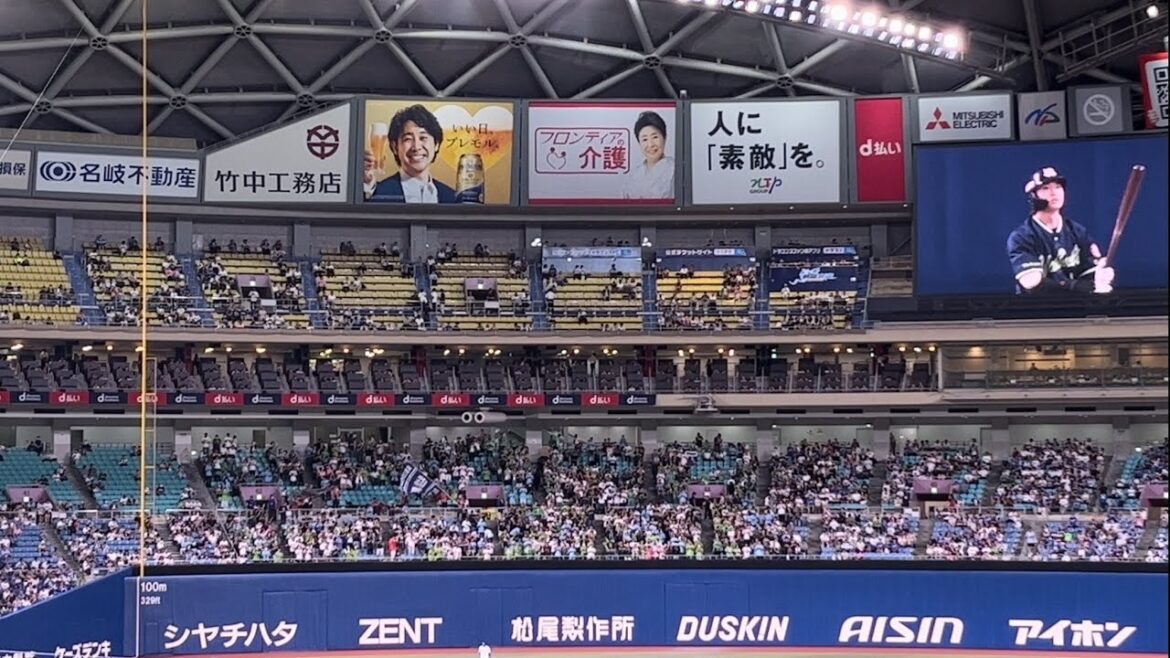 2024.9.12 東京ヤクルトスワローズ応援団がバンテリンドームナゴヤで大迫力な長岡秀樹選手応援歌マジ凄い！