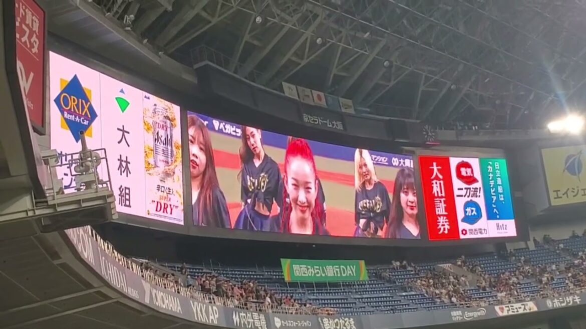 20240818　試合開始！　1回表　ｵﾘｯｸｽ･ﾊﾞﾌｧﾛｰｽﾞ@京ｾﾗﾄﾞｰﾑ大阪･ﾚﾌﾄ外野下段 Bs夏の陣2024