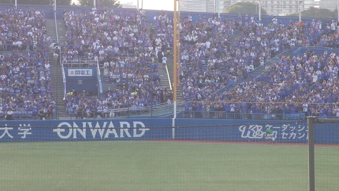 DeNA 蝦名達夫 ツーベースヒット　ヤクルト vs DeNA　2024年8月25日(日) 神宮球場