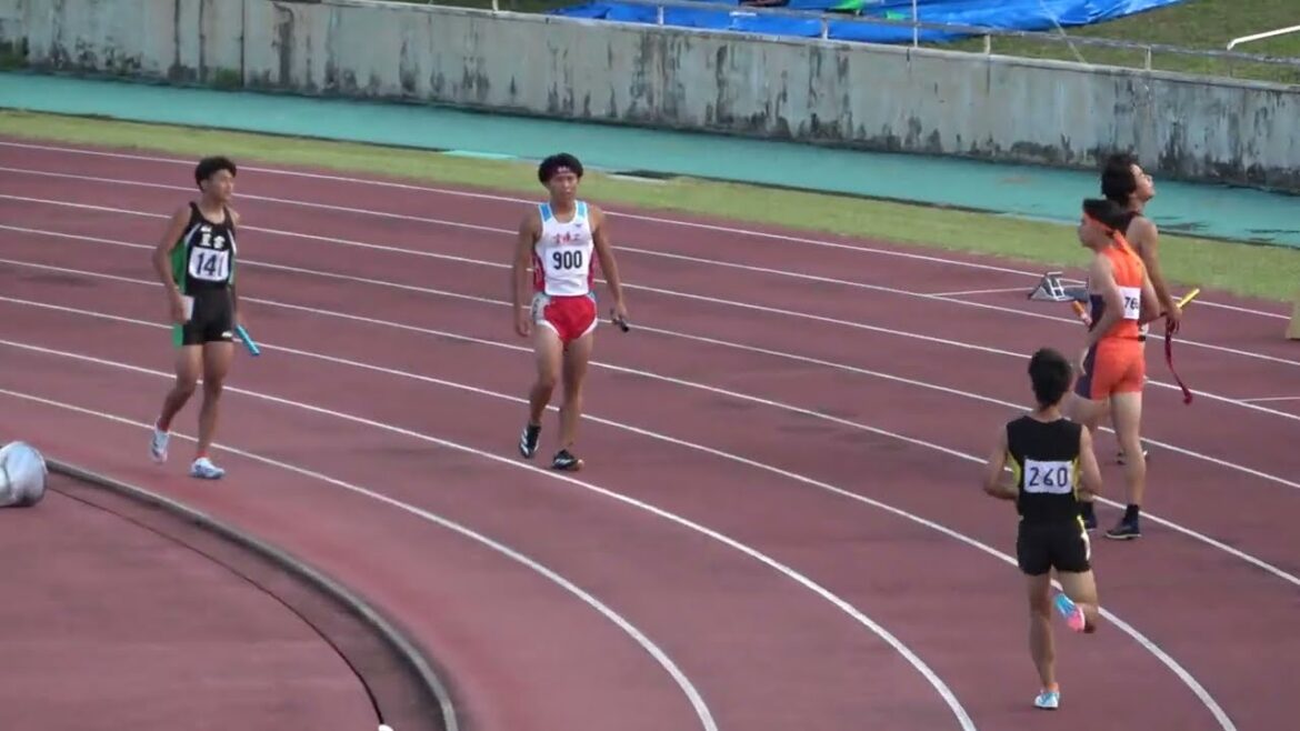 20240913164308宮崎県高校新人陸上男4×100ｍＲ決勝 宮崎工41"31：小林 一夏(1)・小倉 悠聖(2)・松山 直人(1)・大城 直也(2)
