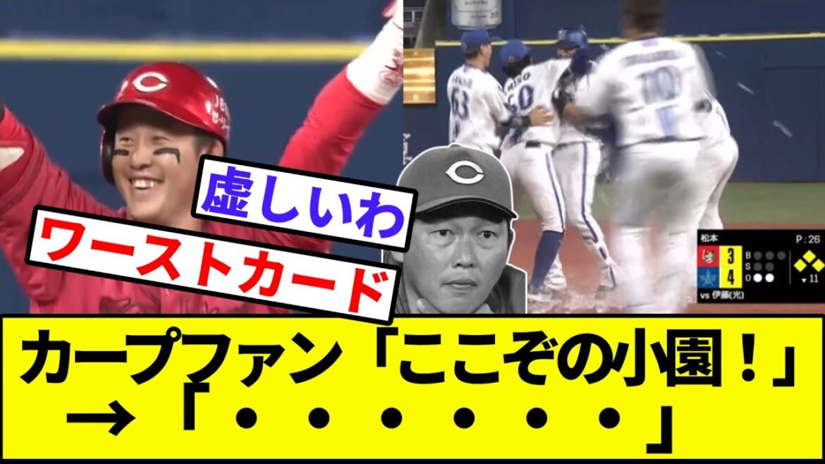 【広島動揺カープ】カープファン「ここぞの小園!」→「松本竜也さん?」【なんJ反応】【プロ野球反応集】【2chスレ】【1分動画】【5chスレ】【3タテ】【伊藤光】【横浜ベイスターズ】【巨人】【押し出し】 【広島動揺カープ】カープファン「ここぞの小園!」→「松本竜也さん?」【なんJ反応】【プロ野球反応集】【2chスレ】【1分動画】【5chスレ】【3タテ】【伊藤光】【横浜ベイスターズ】【巨人】【押し出し】