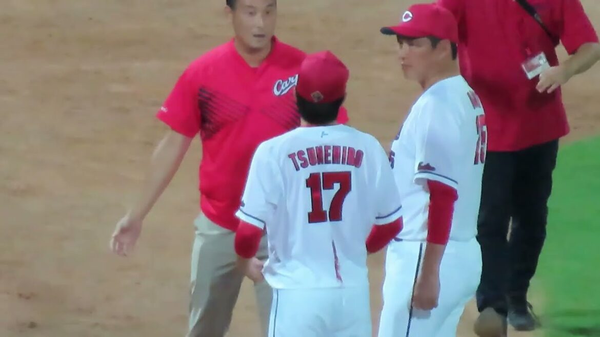 カープ苦しい連敗脱出💪常廣ウイニングボール⚾手元へ🎵