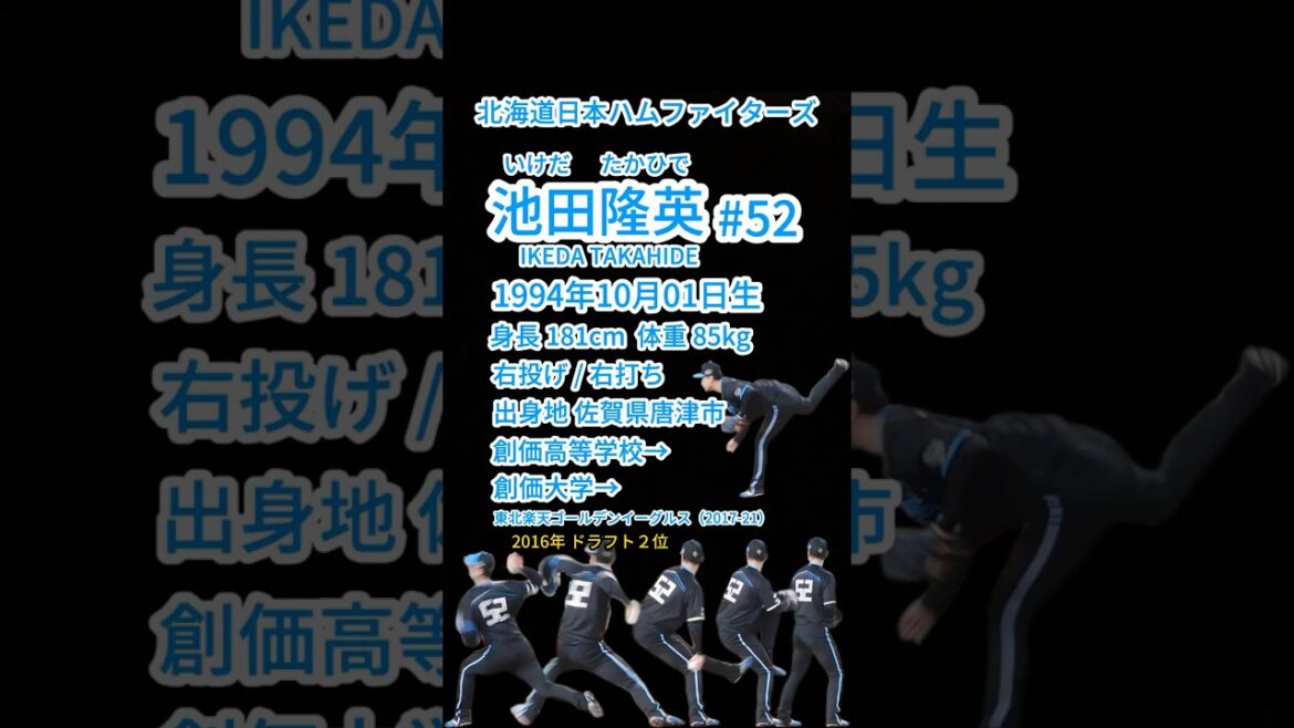 #限定ユニ #10月01日生まれ #池田隆英 #いけだたかひで #北海道日本ハムファイターズ #プロ野球 #baseball #shrots #名鑑 #熱くなれ #大黒摩季
