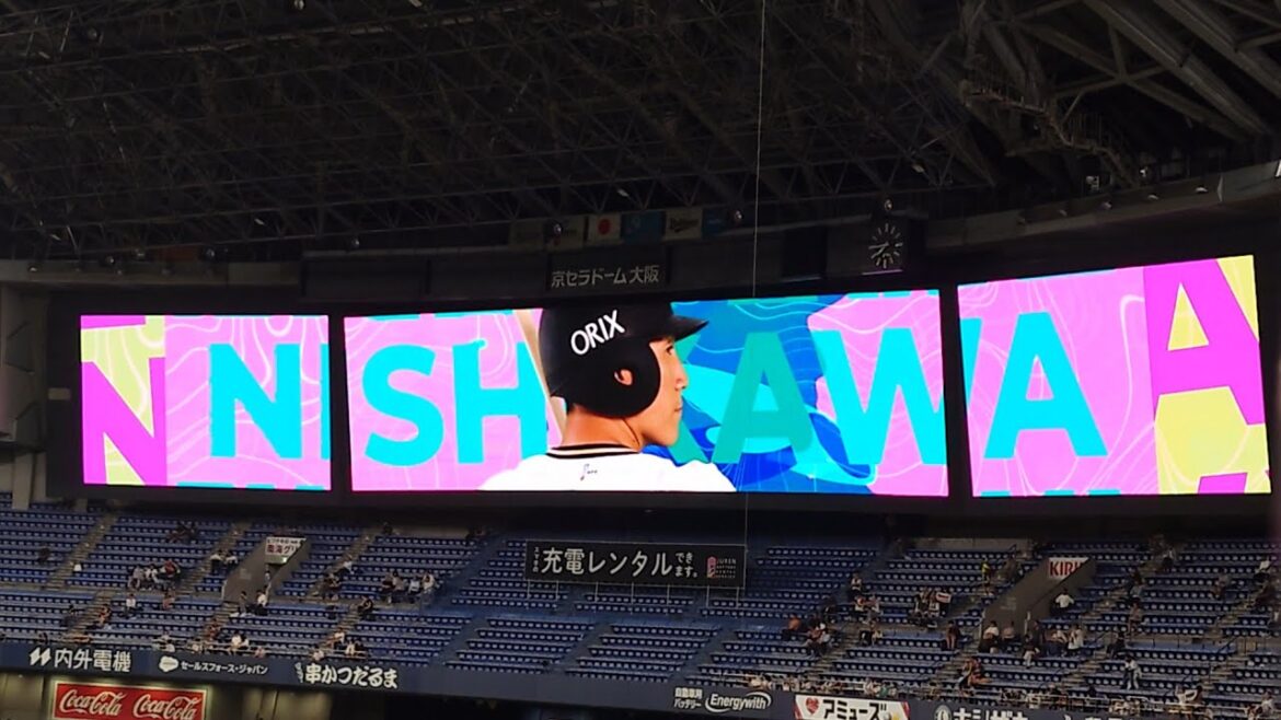 西川龍馬 選手 ｢BEAGLE CREW  なんとかなるやろ｣ 奇数打席 登場曲 オリックス･バファローズ 選手 ビジョン映像 チャンス時PV 演出 @ 京セラドーム 2024