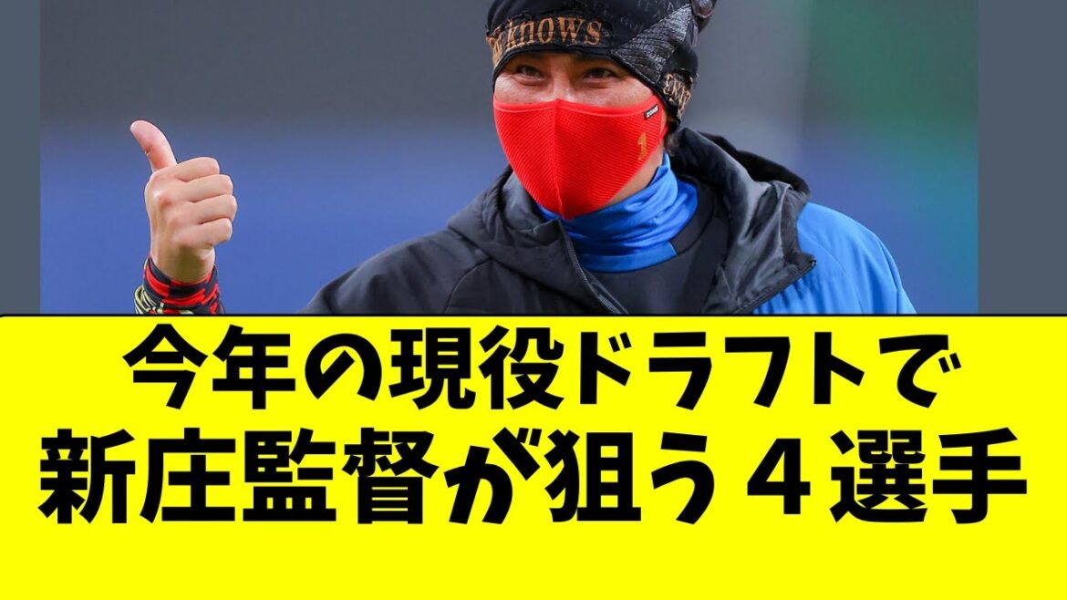【日本ハム】新庄監督が今年の現役ドラフトで狙う４選手！