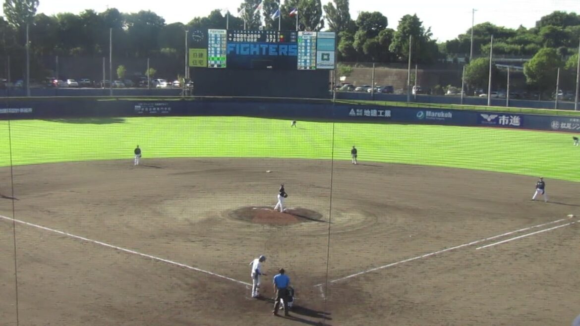 宮本一樹をセンターフライに打ち取る山本大貴（2024年9月4日 日本ハムファイターズ 対 ヤクルトスワローズ）