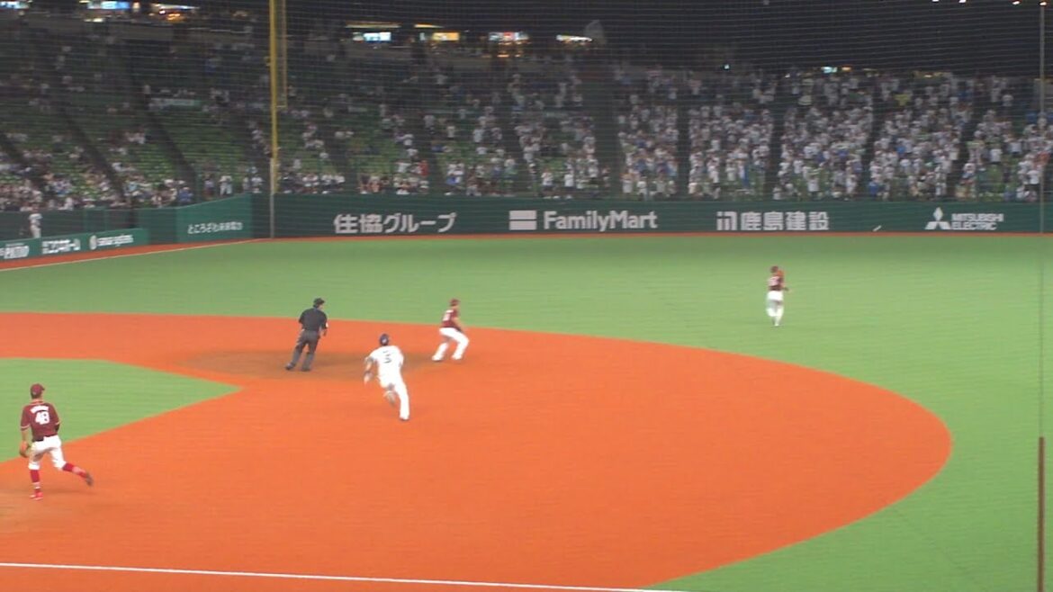 西武 外崎修汰 ツーベースヒット　西武 vs 楽天　2024年9月12日(木) ベルーナドーム