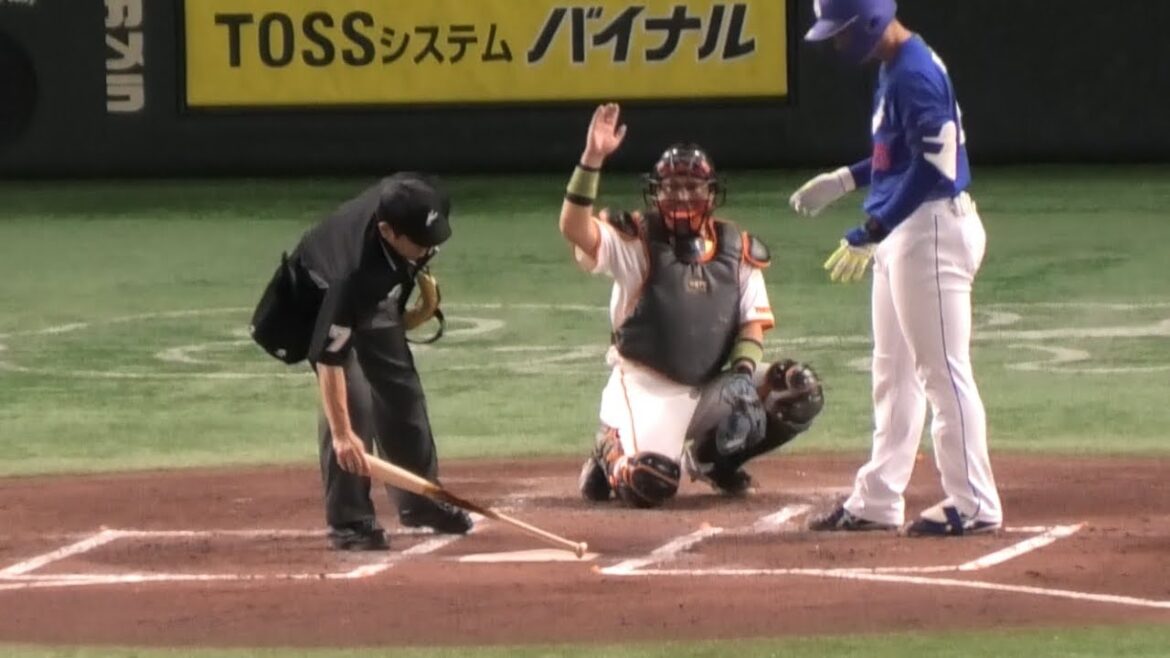-2024.09.15-【NPB】２回表 石川昂弥 球審に松ヤニ注意？でバット交換からの三塁強襲安打!! 中日ドラゴンズ（vs読売ジャイアンツ）