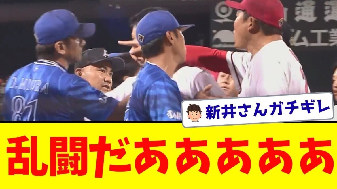 広島✕DeNAで乱闘騒ぎ、新井監督激高