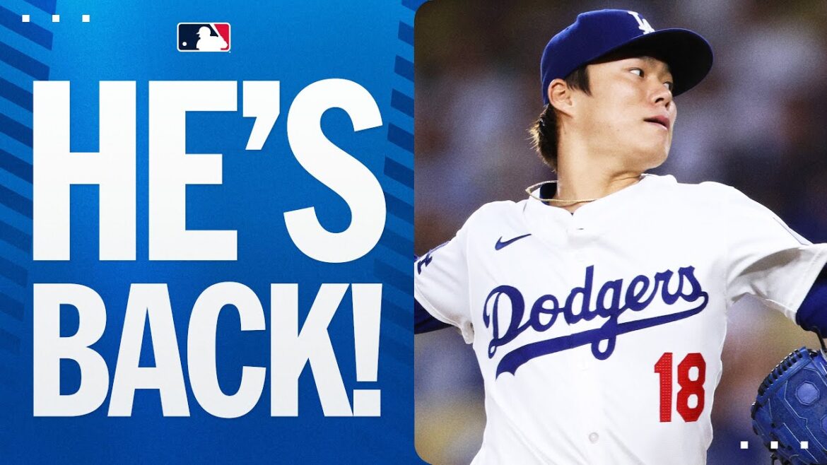 HE'S BACK! Yoshinobu Yamamoto strikes out the side in his first inning since June 15 |  山本由伸ハイライト