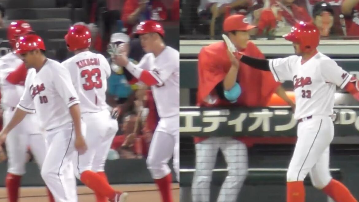 菊池涼介、打った瞬間の始まりの鐘はダメ押しのレフトスタンドへ3ランホームラン！2024年9月15日