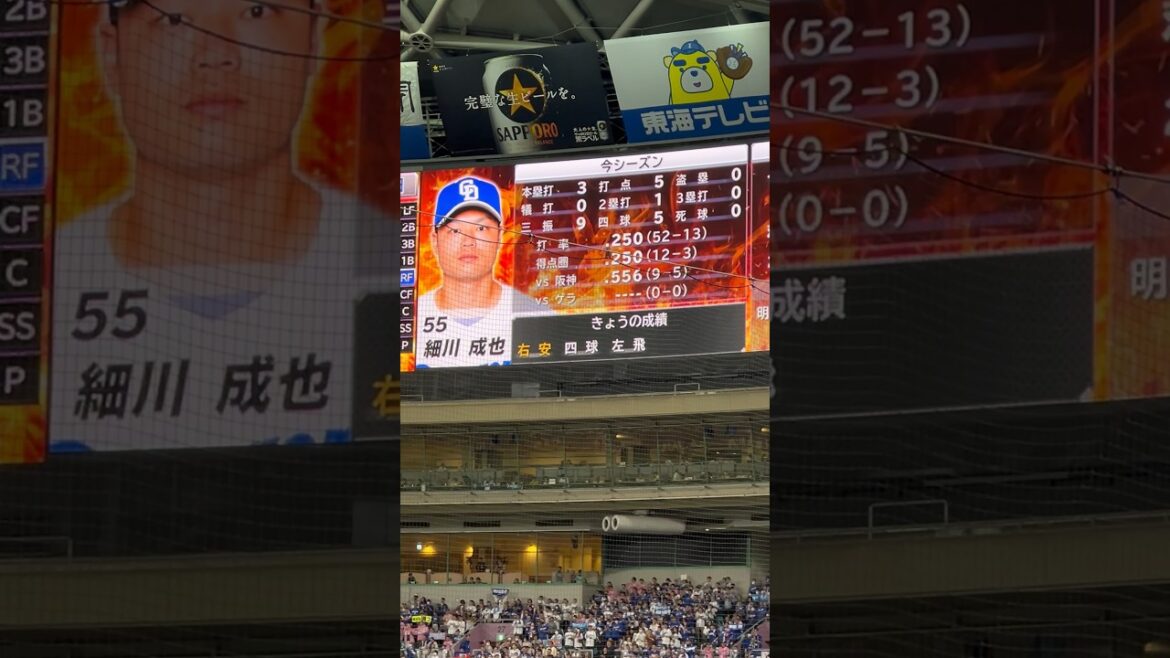 細川ユニフォーム🥋売り切れです🈚️ 2024.4.14 ナゴド・阪神3回戦　#梅津 #トミージョン #復活