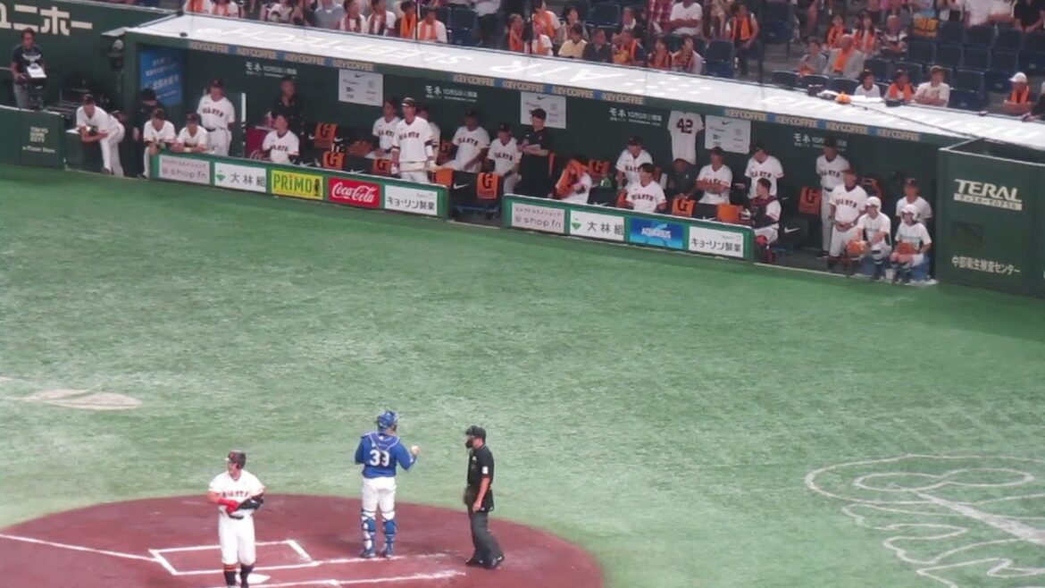 【坂本勇人もめっちゃ喜んでるベンチの様子】岡本和真24号ホームラン（読売ジャイアンツ 対 中日ドラゴンズ 2024年9月16日）