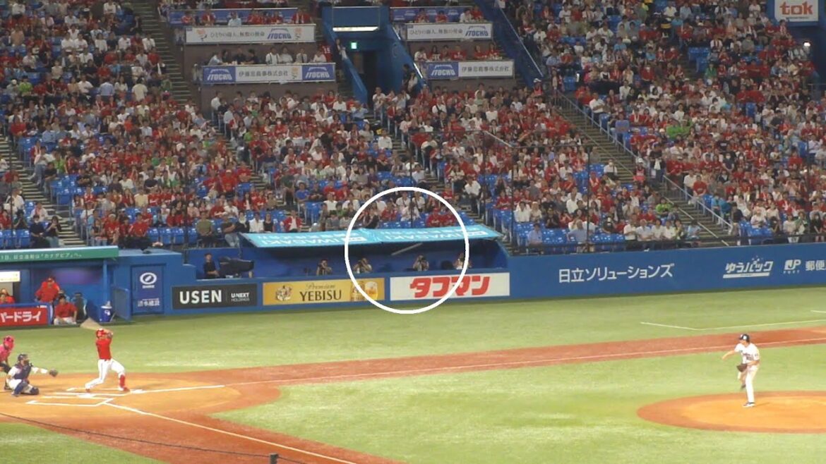 広島 堂林翔太 ツーベースヒット　ヤクルト vs 広島　2024年9月19日(木) 神宮球場