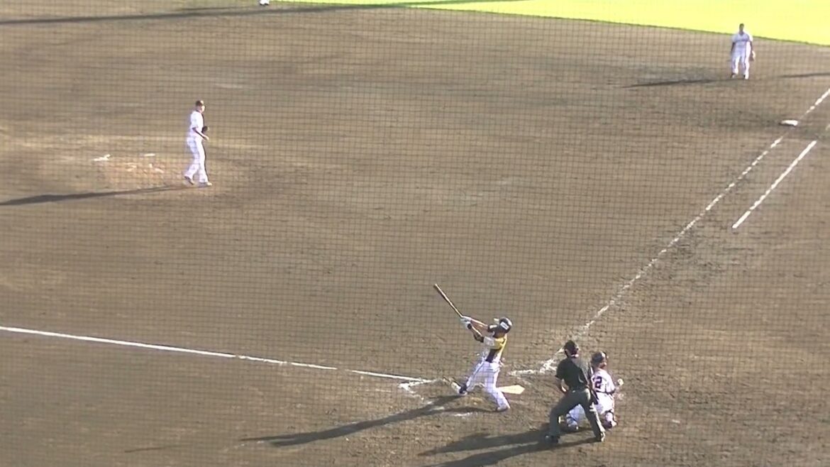 巨人 小沼健太〜栃木ゴールデンブレーブス武蔵〔清水武蔵〕をセンターフライに取る（2024年9月12日 読売ジャイアンツ3軍 対 BCL選抜）