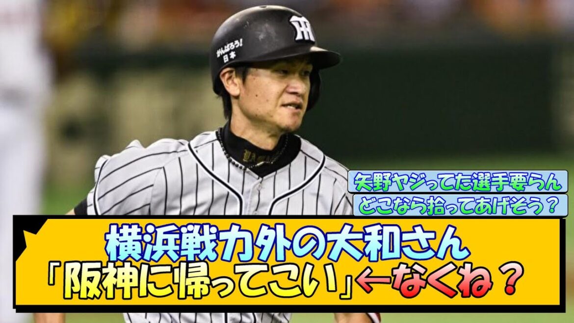 横浜戦力外の大和さん、「阪神に帰ってこい」の声←なくね？【なんJ/2ch/5ch/ネット 反応 まとめ/阪神タイガース/岡田監督】
