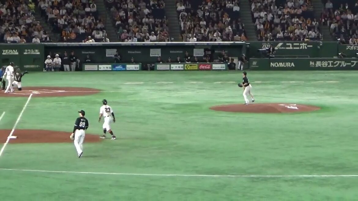 2024年6月6日　セ・パ交流戦　巨人対ロッテ　4/14　2回裏　大城卓三の今季第1号の3ランホームランで巨人が3点先制～ジャイアンツファン歓喜のビバジャイアンツ