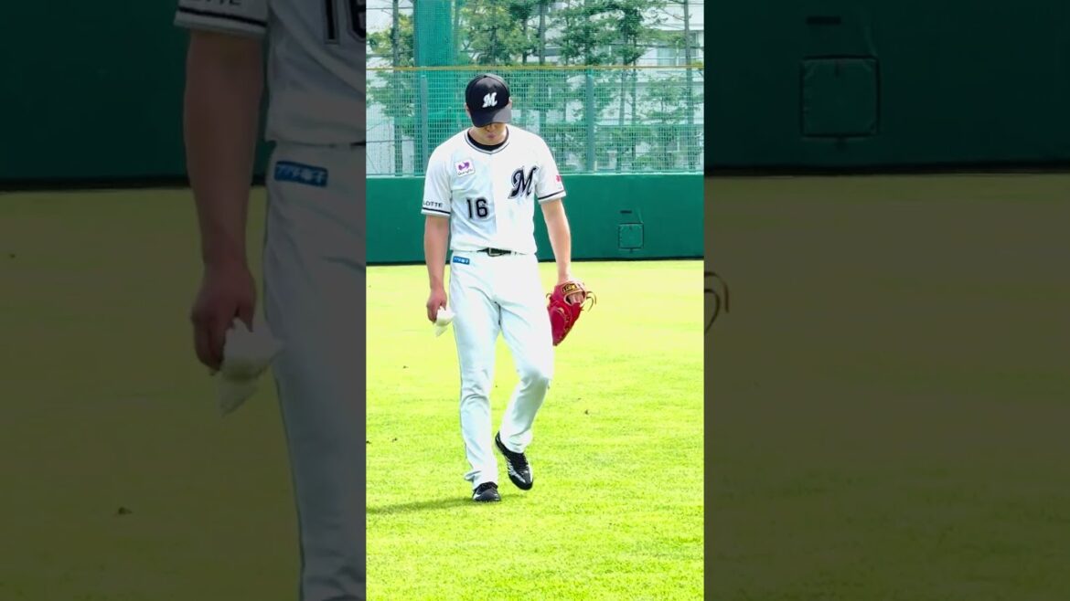 2024/9/20 種市篤暉 キャッチボール ロッテ浦和球場 #chibalotte