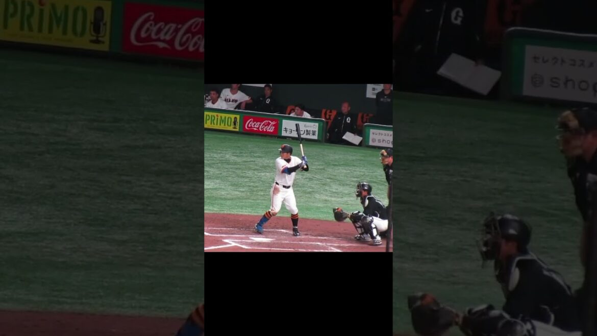 【ジャイアンツ時代】松原聖弥のバッティングフォーム　2024年3月19日 読売ジャイアンツ対 千葉ロッテマリーンズ