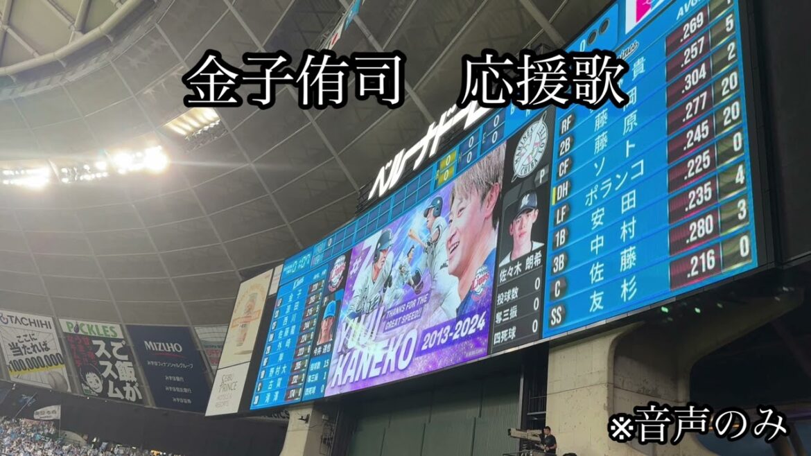 【埼玉西武ライオンズ】金子侑司 登場曲&応援歌　2024/9/15