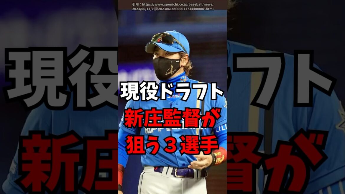 新庄監督が現役ドラフトで獲得を狙う３人【北海道日本ハムファイターズ】　#北海道日本ハムファイターズ　#新庄監督
