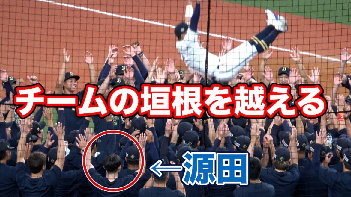 【引退試合】Ｔ－岡田、安達、比嘉、小田の胴上げに西武ライオンズの源田選手、炭谷選手も参加！