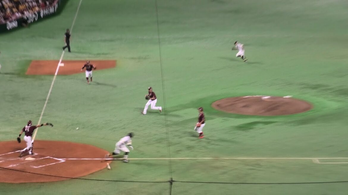 [4K]ホークス 牧原大成 完璧バント！(無死一二塁) 2024.9.22