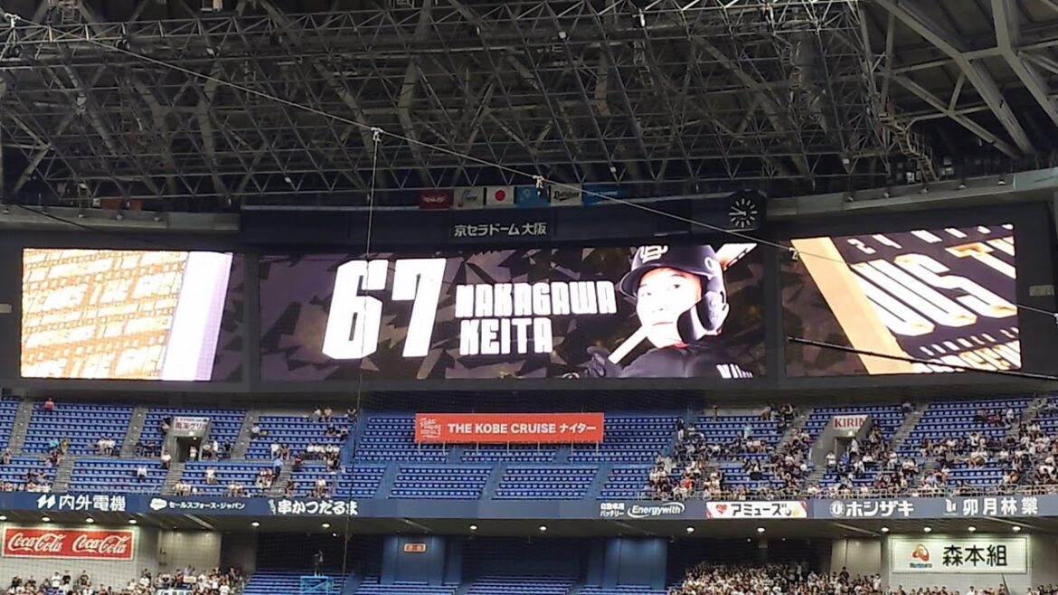 中川圭太 選手 ｢JUNG KOOK  Never Let Go｣ 奇数打席 登場曲 オリックス･バファローズ 選手 ビジョン映像 PV 演出 @ 京セラドーム 2024 Bs夏の陣