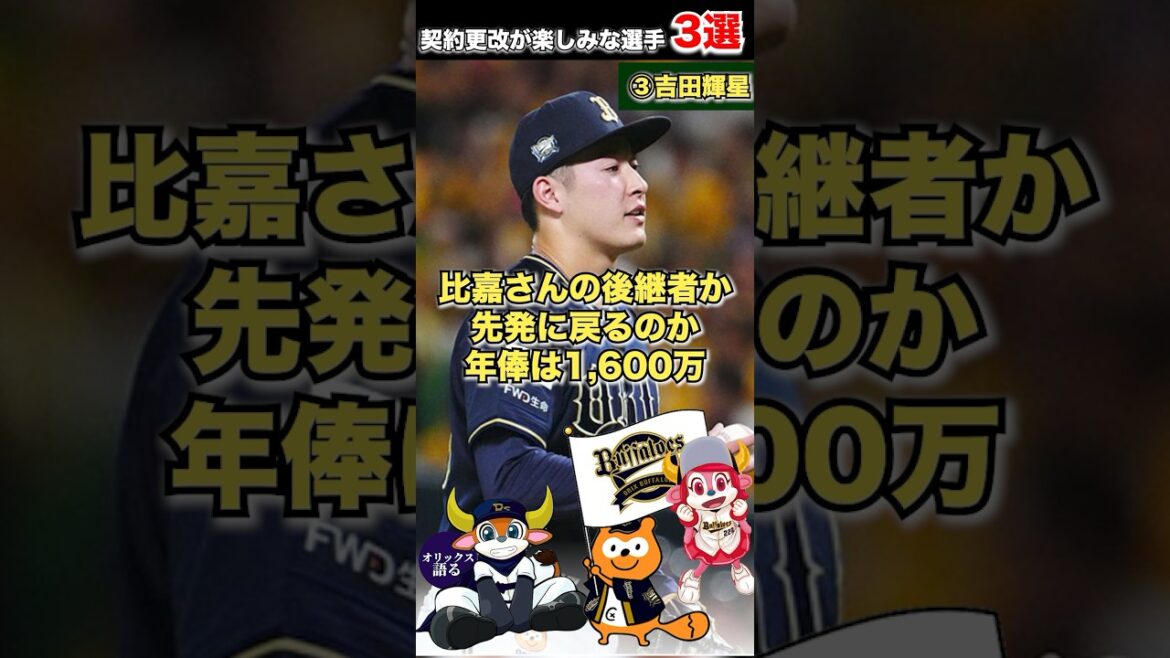 【おめでとう！】契約更改が楽しみすぎる選手3選【オリックスバファローズ】