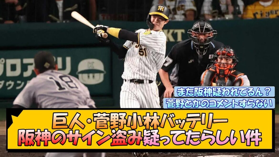 巨人・菅野小林バッテリー、阪神のサイン盗み疑ってたらしい件【なんJ/2ch/5ch/ネット 反応 まとめ/阪神タイガース/岡田監督】