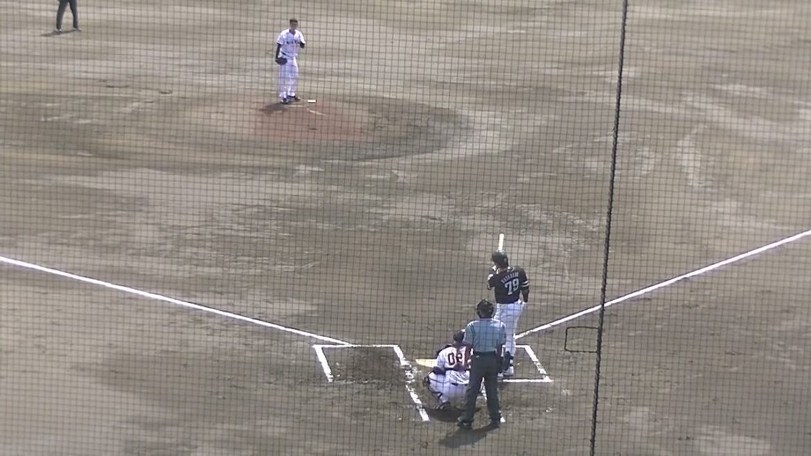 森田駿哉 ソフトバンク渡邊陸をサードライナーに打ち取る（  読売ジャイアンツ3軍 対 ソフトバンクホークス3軍 2024年9月2日）